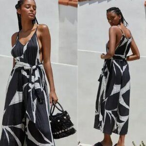 Anthropologie The Mason Tie-Front Jumpsuit - New Large